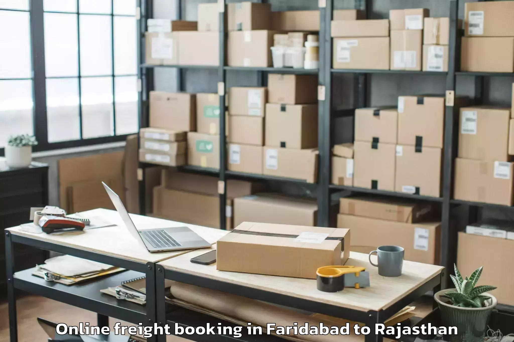 Top Faridabad to Sanchore Online Freight Booking Available